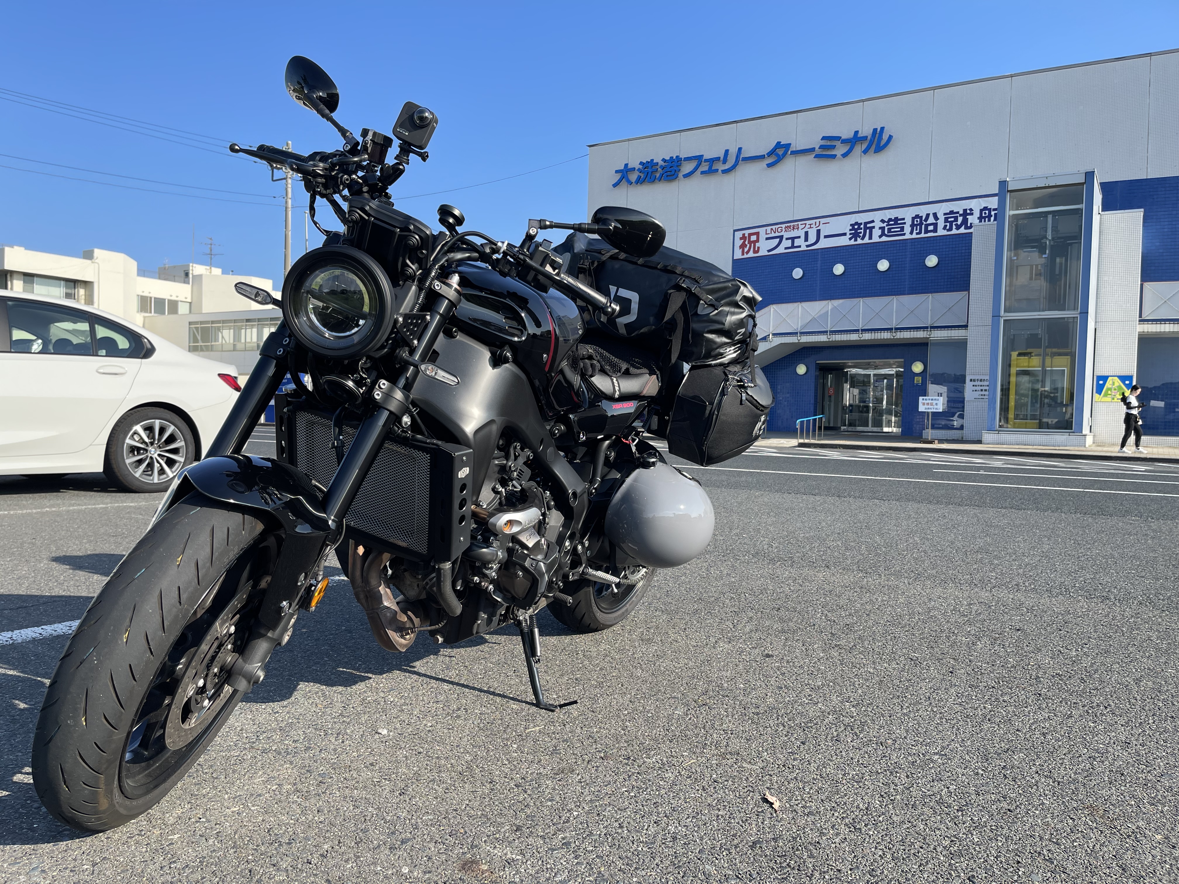 大洗港フェリーターミナルとXSR900