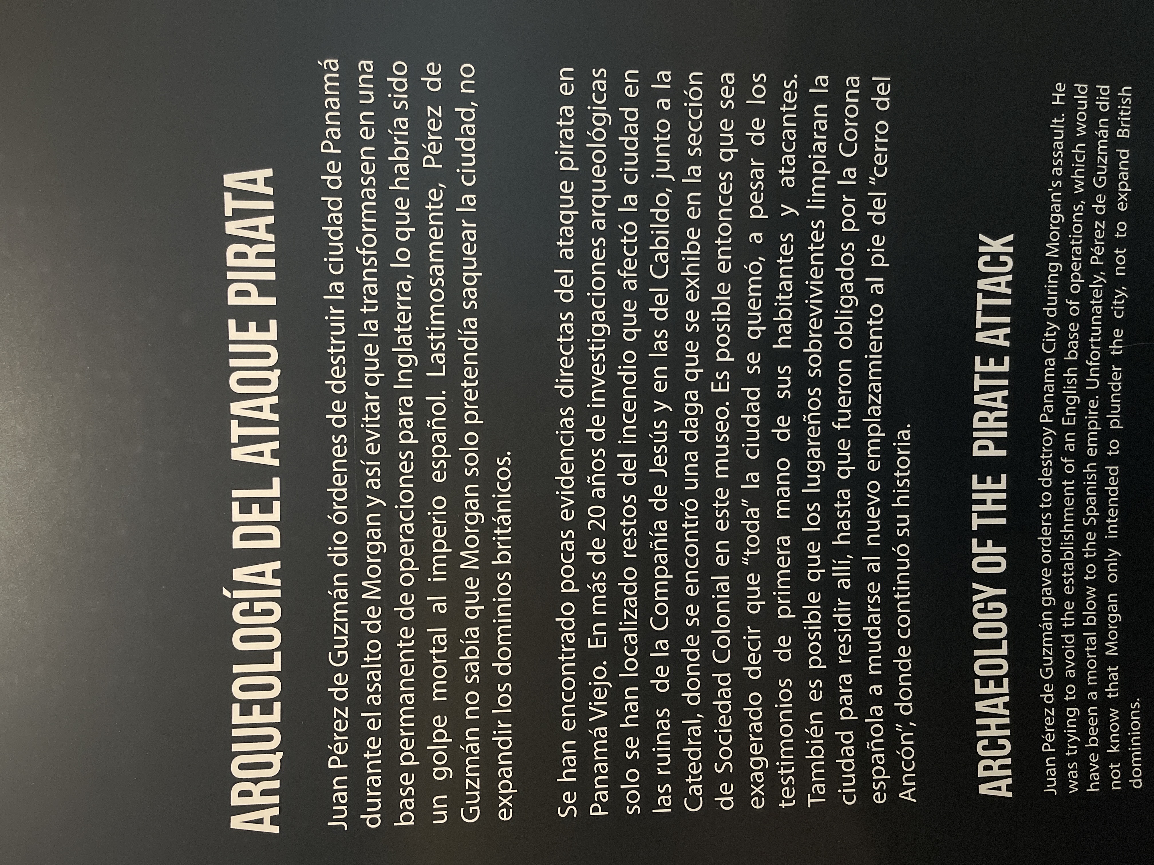 海賊の略奪の考古学展示